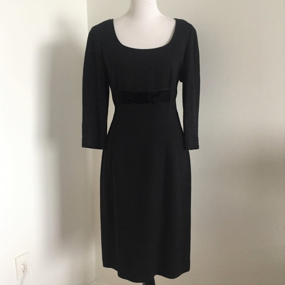 Talbots Black Sheath Dress Size 10